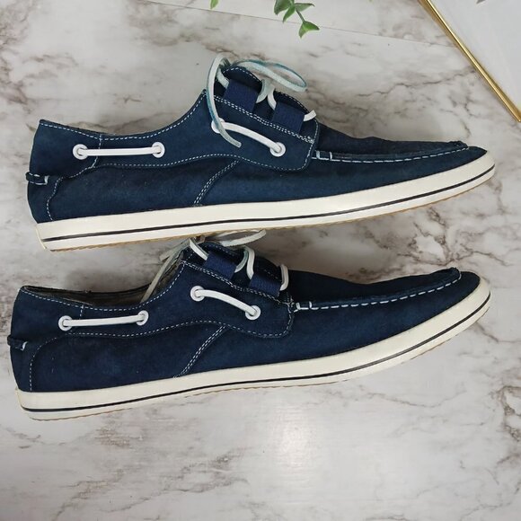 STEVE MADDEN Welinton men\'s moccasin blue leather shoes size 13 main image 5